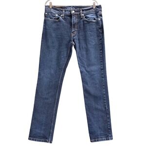 Levis 511 Slim Fit Jeans Mens 34x32 Dark Wash Blue Denim Pants 04511-1042